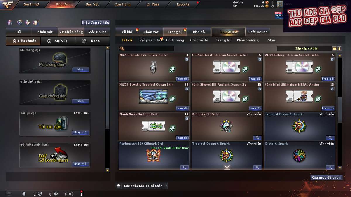 shop acc cf uy tin gia re